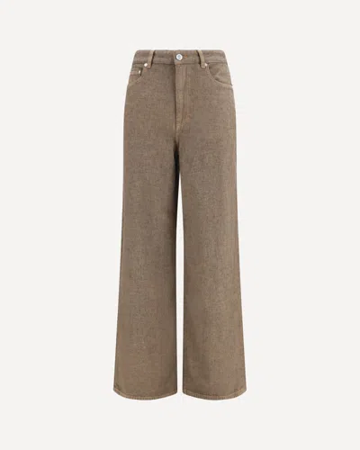 Ganni Lari Neppy Denim Jeans In Brown