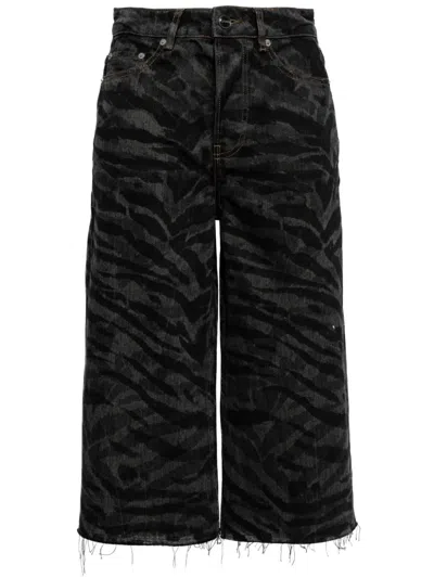 Ganni Lazer Denim Short In Rinse