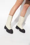 Ganni Ankle Boots In Cream