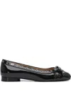 Ganni Ballerina With Bow In Black