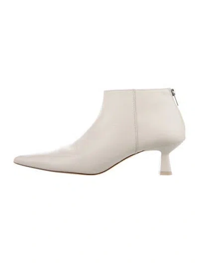 Pre-owned Ganni Leather Boots In Neutral