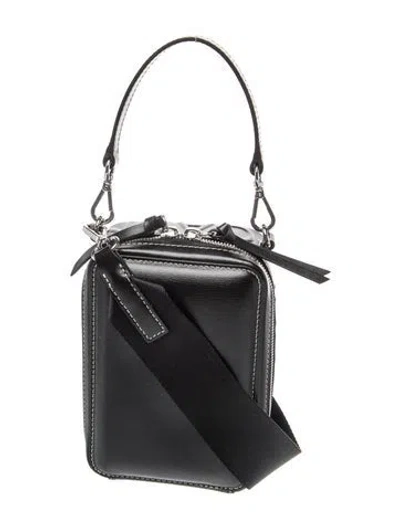 Pre-owned Ganni Leather Bucket Bag In Black