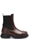 Ganni Chelsea Everyday Mid Ankle Boots In Brown