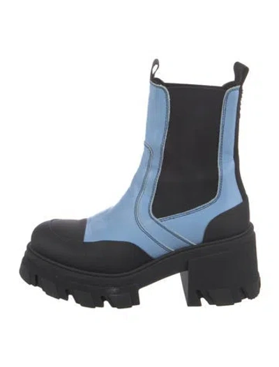 Pre-owned Ganni Leather Chelsea Boots In Multi