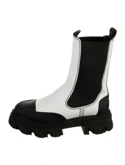 Pre-owned Ganni Leather Chelsea Boots In Multi