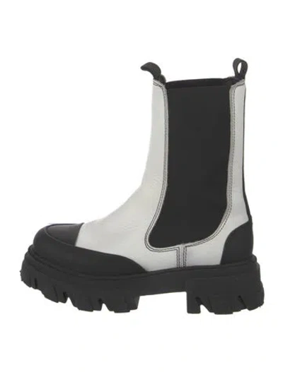 Pre-owned Ganni Leather Chelsea Boots In Multi