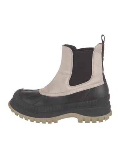 Pre-owned Ganni Leather Chelsea Boots In Neutral