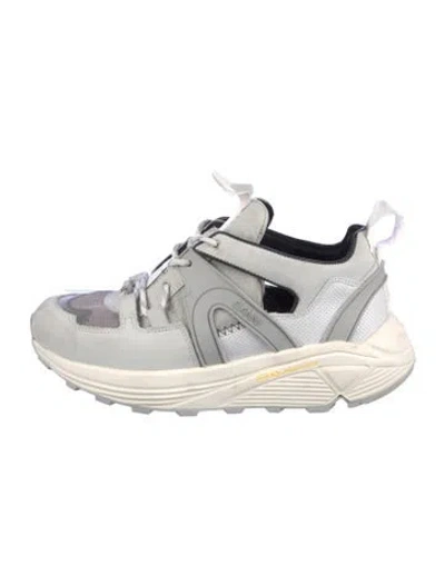 Pre-owned Ganni Leather Chunky Sneakers In Gray