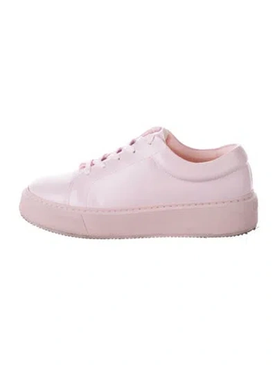 Pre-owned Ganni Leather Chunky Sneakers In Pink