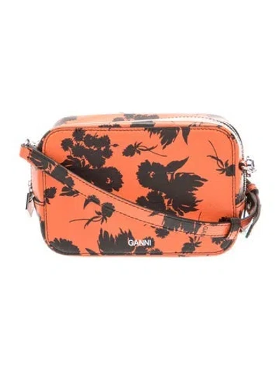Pre-owned Ganni Leather Crossbody Bag In Multi