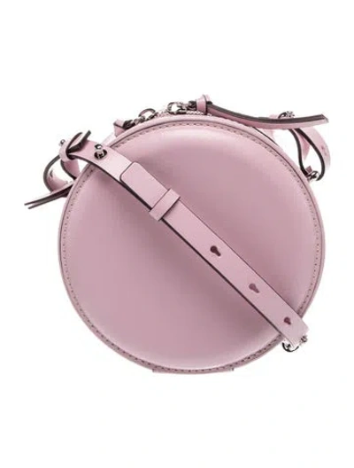 Pre-owned Ganni Leather Crossbody Bag In Pink