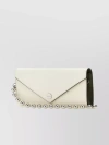 GANNI LEATHER ENVELOPE WALLET WITH CHAIN