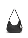 Ganni Women Leather Hobo Shoulder Bag In Black