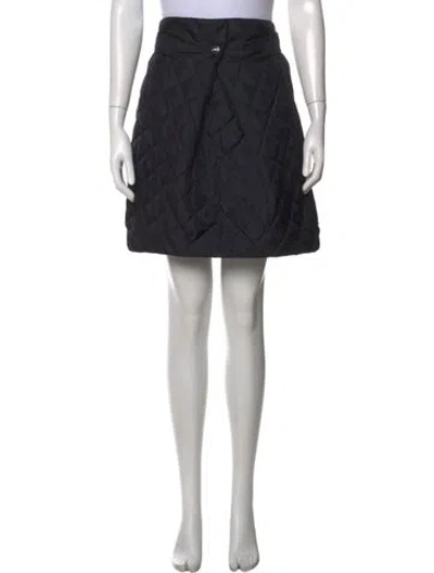 Pre-owned Ganni Leather Mini Skirt In Black
