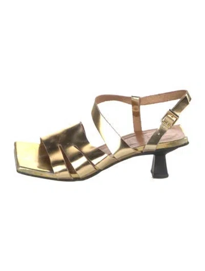 Pre-owned Ganni Leather Sandals