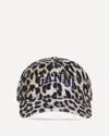 Ganni Women Leopard Baseball Hat