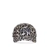 Ganni Women Leopard Baseball Hat In Multi