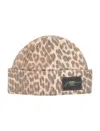 Ganni Women Wool Hat With Leopard Pattern