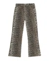 Ganni Betzy Leopard Cropped Jeans In Animal Print
