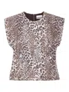 Ganni Leopard Blouse With Sequins