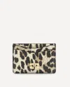 Ganni Leopard Bou Card Holder In Multi