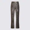 Ganni Leopard Cotton Jeans In Animal Print