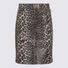 Ganni Denim Animalier Skirt