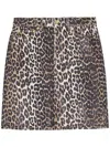 Ganni Leopard-print Strapless Organic-cotton Top In Brown