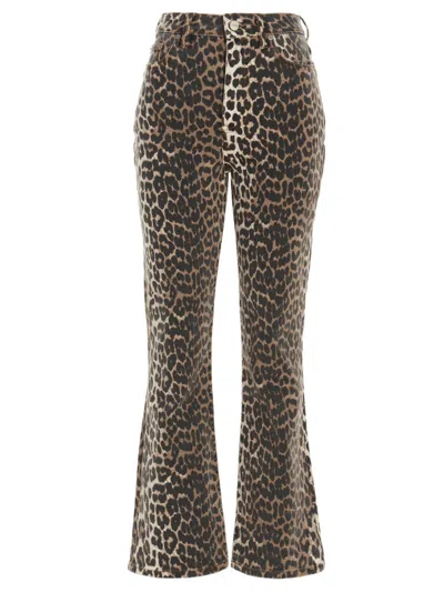 GANNI LEOPARD JEANS