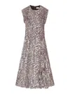 Ganni Leopard Sequined Maxi Dress In Multicolor