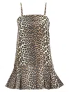 Ganni Leopard Print Mini Dress
