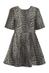 Ganni Leopard-print Minidress In Animalier