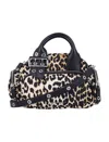 Ganni Leopard Mini Polochon Bag