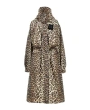 Ganni Leopard Parka Coat In Multi