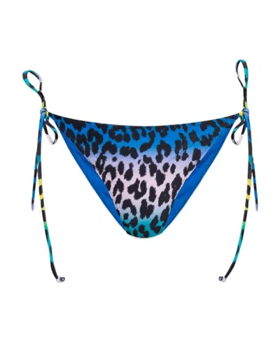 Ganni Leopard-print Bikini Bottoms In Multicolor