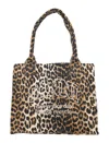 Ganni Leopard-print Canvas Tote Bag In Animal Print