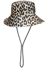 Ganni Leopard-print Cotton Bucket Hat In Leopard