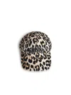 Ganni Logo-embroidered Leopard-print Canvas Cap In Animal Print