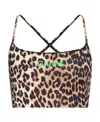 Ganni Active Strap Top In Black