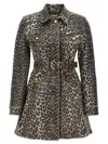 Ganni Foil Print Denim Dress In Leopard In Leopard Print