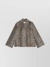 Ganni "leopard Print Denim Jacket"