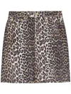 Ganni Leopard-print Strapless Organic-cotton Top In Brown