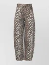 Ganni Leopard Print Straight-leg Jeans