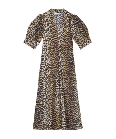GANNI GANNI DRESS WITH ANIMAL MOTIF