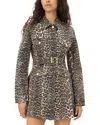 Ganni Foil Print Denim Dress In Leopard In Leopard