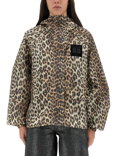 GANNI LEOPARD PRINT JACKET