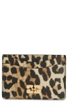 Ganni Women Card Holder With Animal Motif In Animal Print