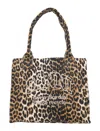 Ganni Leopard-print Canvas Tote Bag