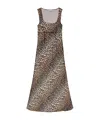 Ganni Leopard-print Georgette Maxi Dress In Animal Print