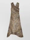 Ganni Women Leopard Print Midi Dress